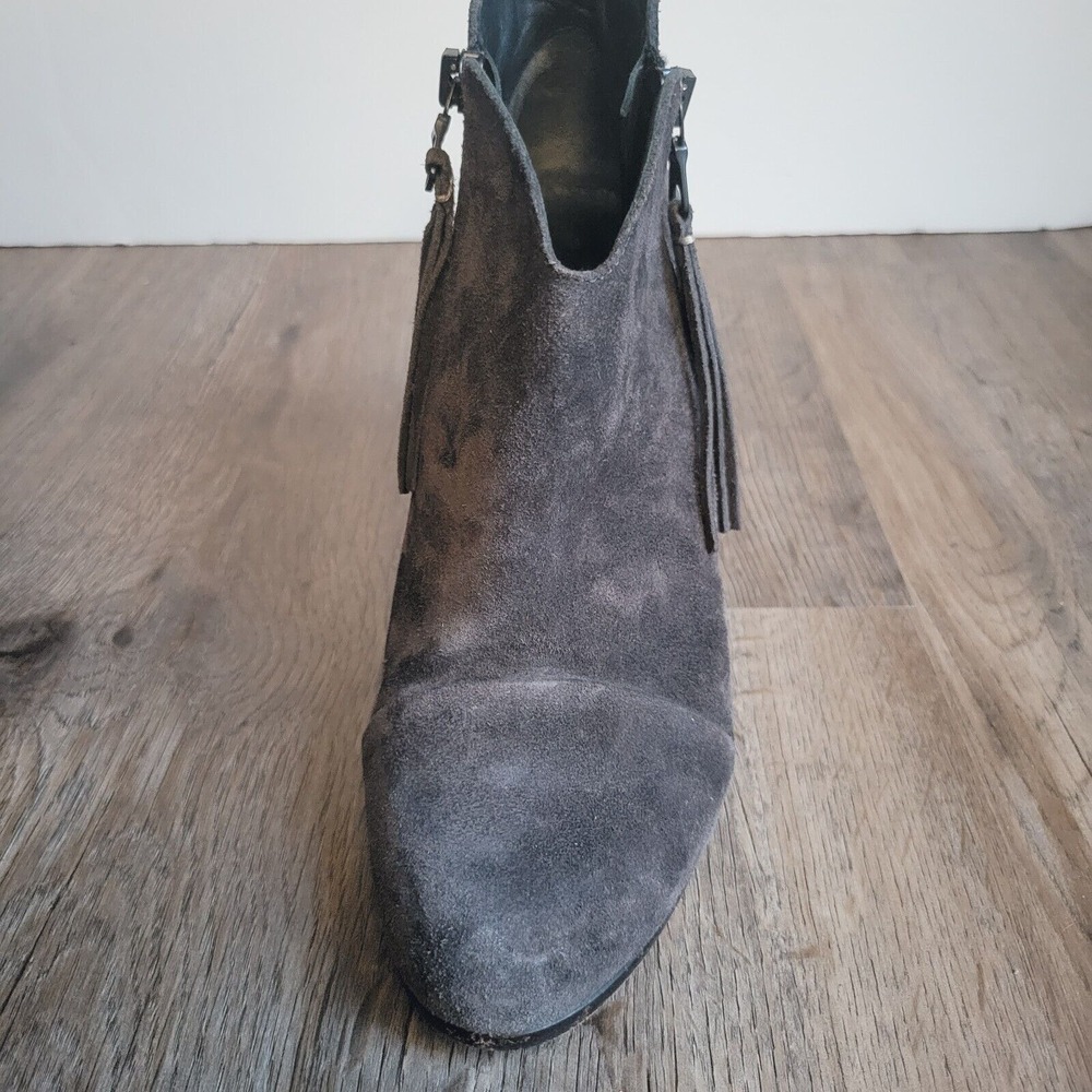 Rag & Bone‎ Margot ankle boots US size 8 EU 38 gray suede dual zip with tassels - Picture 12 of 12
